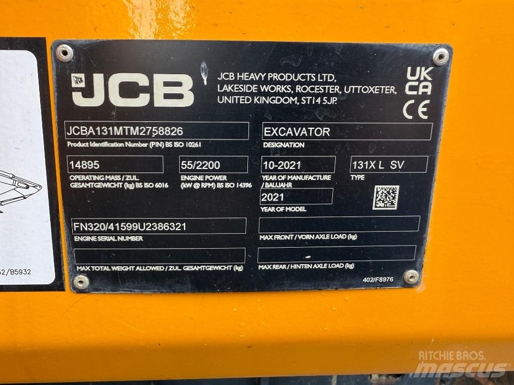 JCB 131X L SV Lánctalpas kotrók