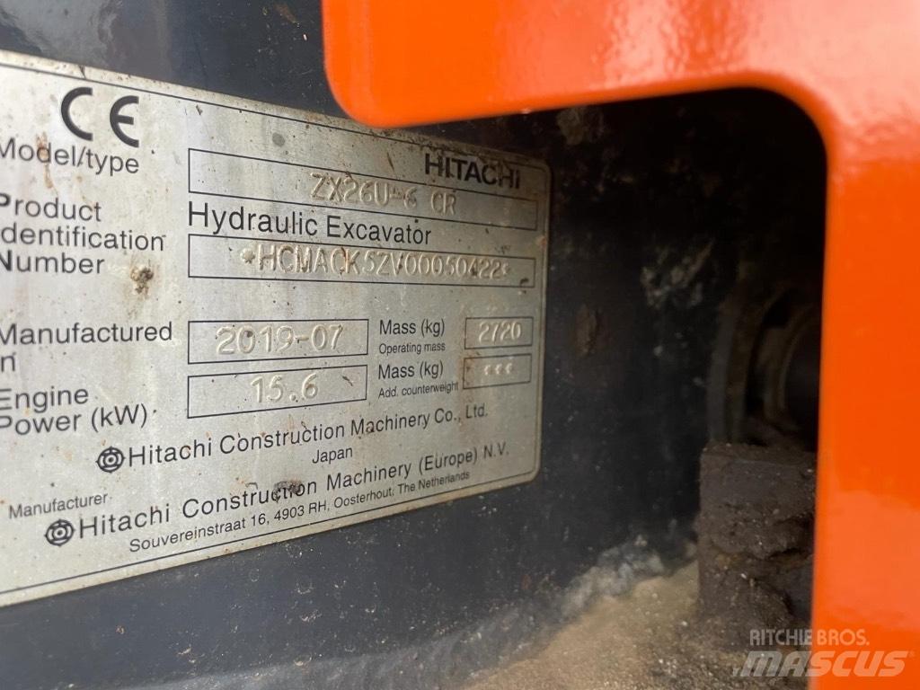 Hitachi ZX 26 U-6 Mini kotrók < 7t
