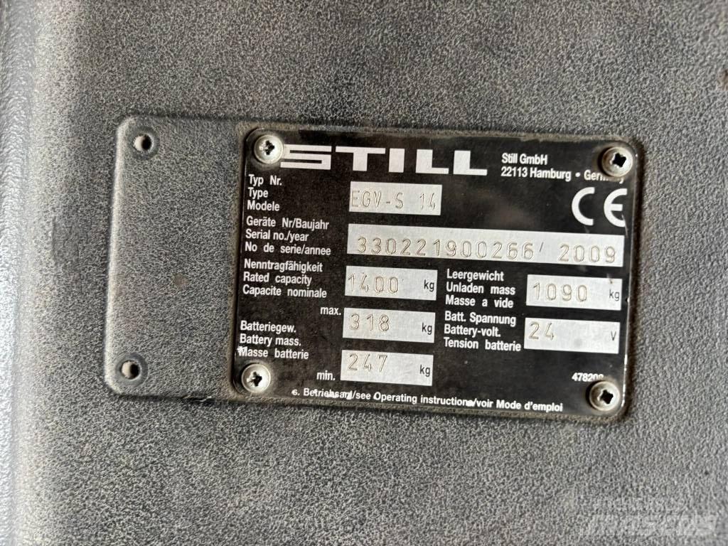 Still EGV-S14 Elektromos gyalogkíséretű targoncák