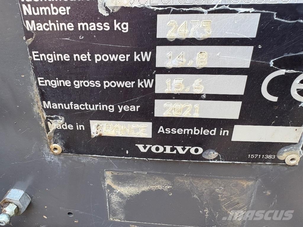 Volvo ECR 25 D Mini kotrók < 7t