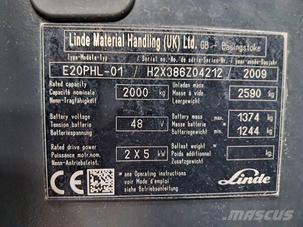 Linde E20PHL-01 Elektromos targoncák