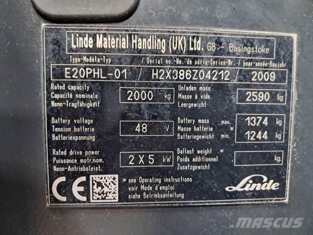 Linde E20PHL-01 Elektromos targoncák