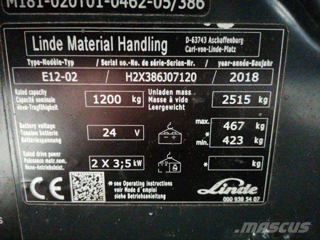 Linde E12-02 Elektromos targoncák