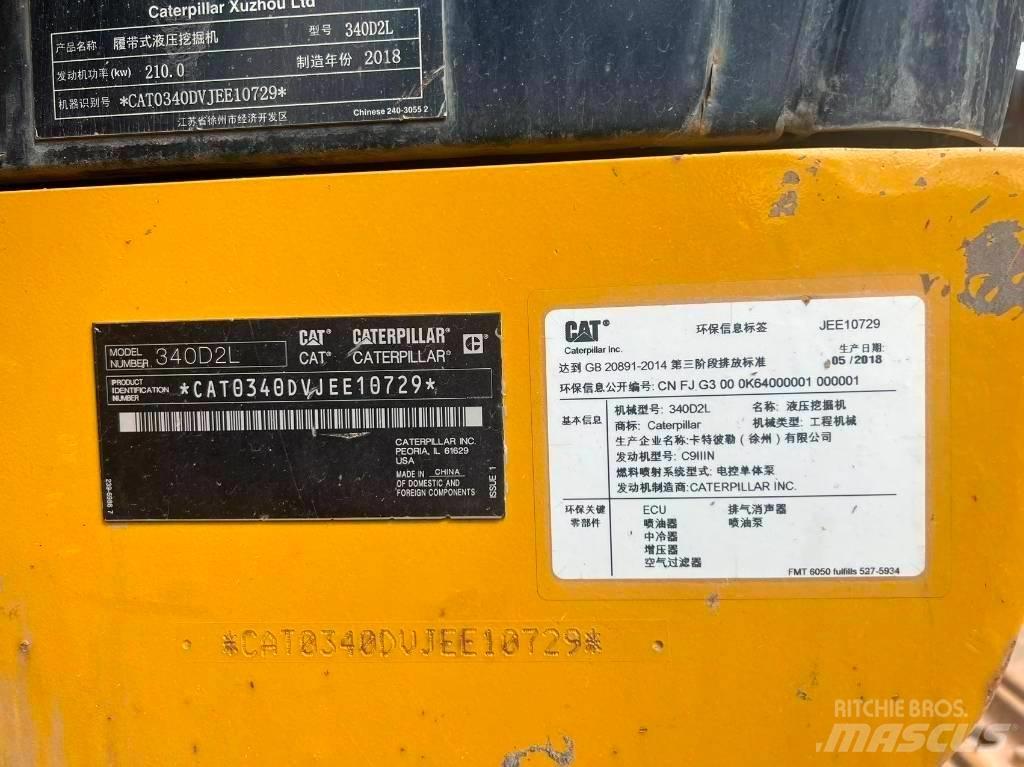 CAT 340D2L Lánctalpas kotrók