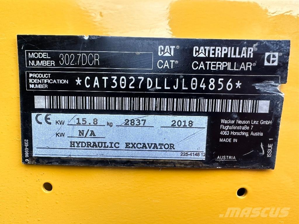 CAT 302.7 D CR Mini kotrók < 7t