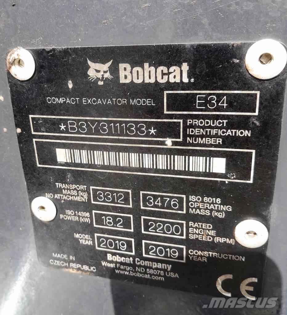Bobcat E34 Mini kotrók < 7t