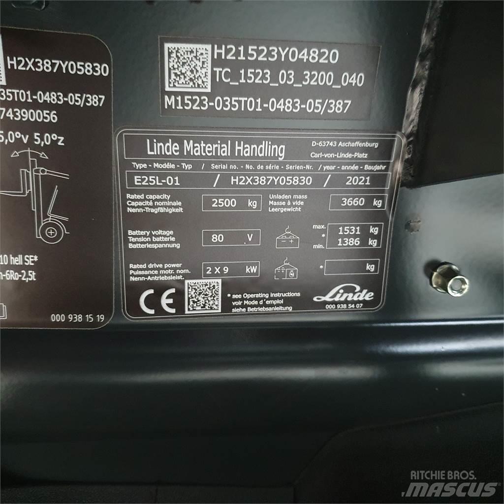 Linde E25L Elektromos targoncák