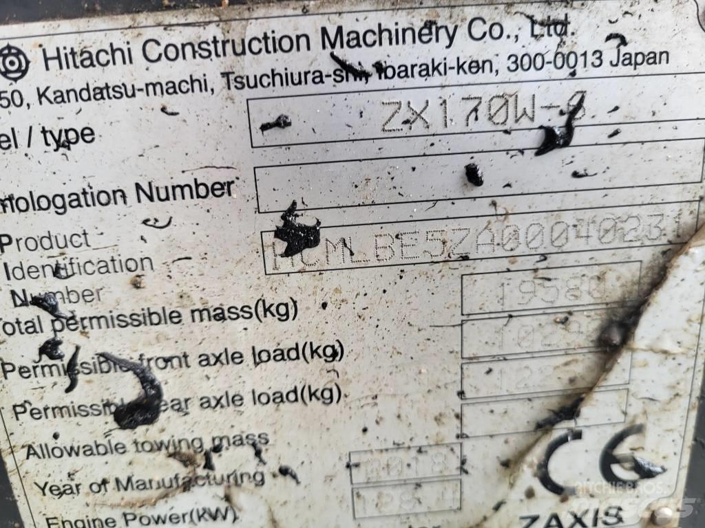 Hitachi ZX170W-6 Gumikerekes kotrók