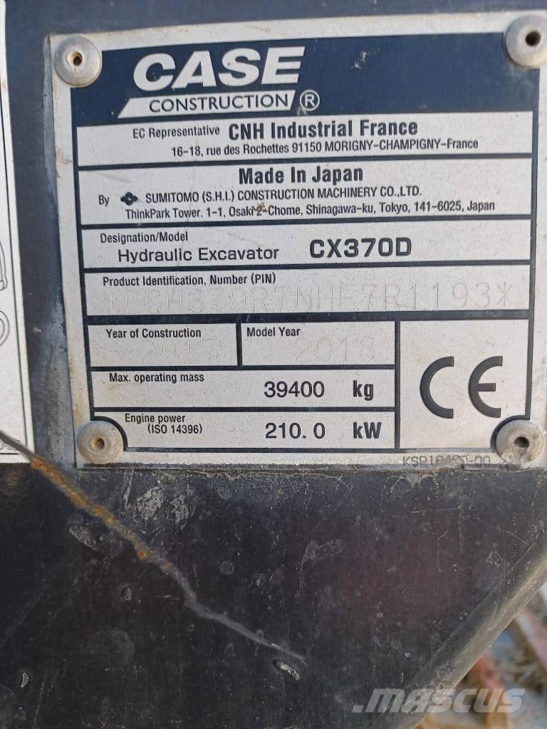 CASE CX 370 D Lánctalpas kotrók