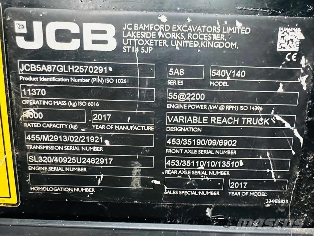 JCB 540-140 Teleszkópos rakodók