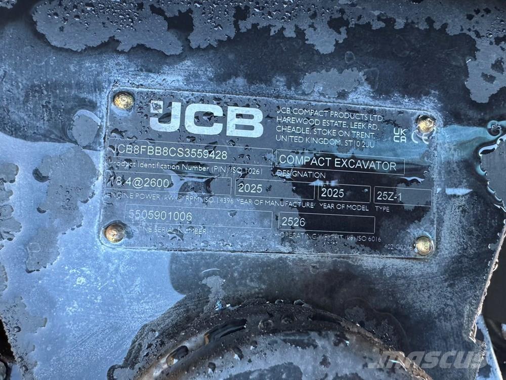 JCB 25Z-1 Mini kotrók < 7t