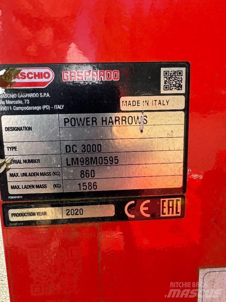 Maschio DC 3000 Kardánhajtású ekék és Forgó-boronák