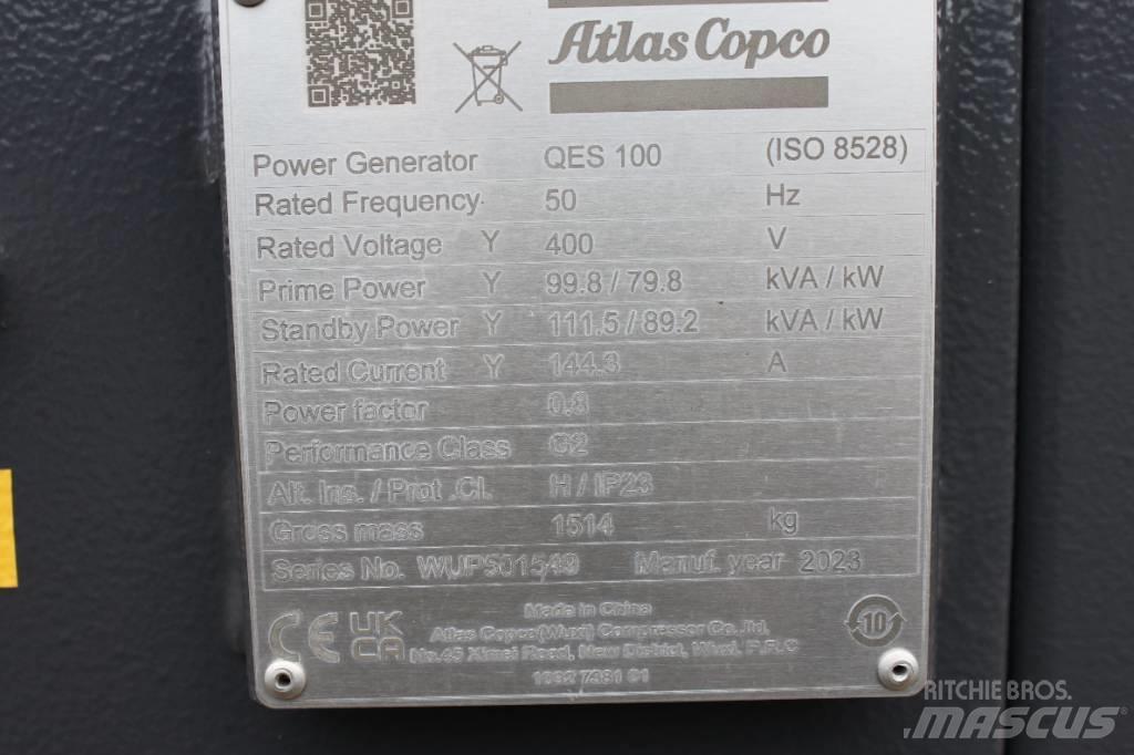 Atlas Copco QES 100 Dízel áramfejlesztők