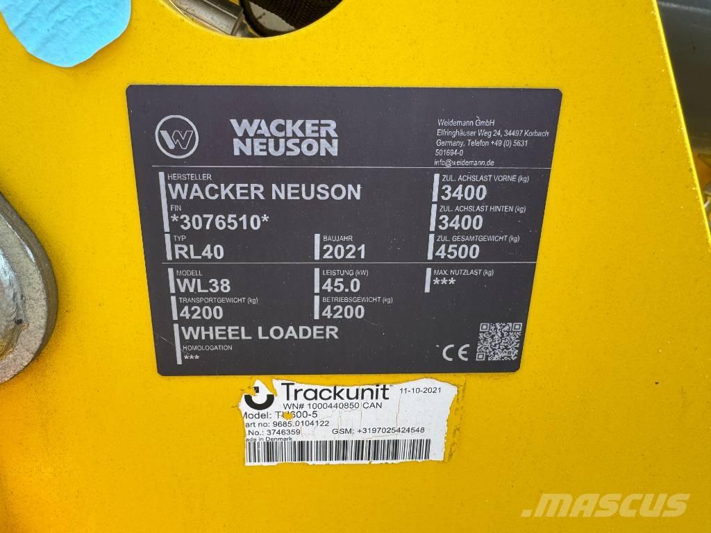 Wacker Neuson WL38 Gumikerekes homlokrakodók