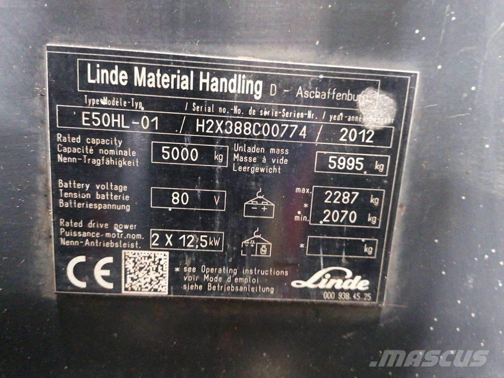 Linde E50HL-01 Elektromos targoncák