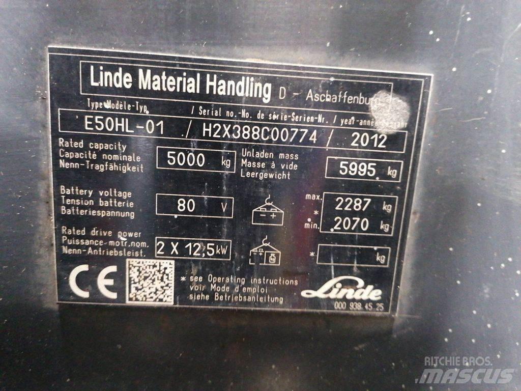 Linde E50HL-01 Elektromos targoncák