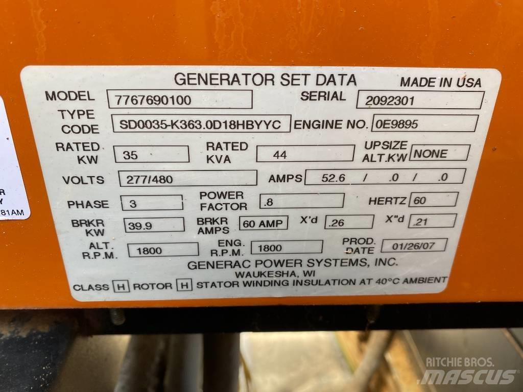 Generac 35 KW Dízel áramfejlesztők