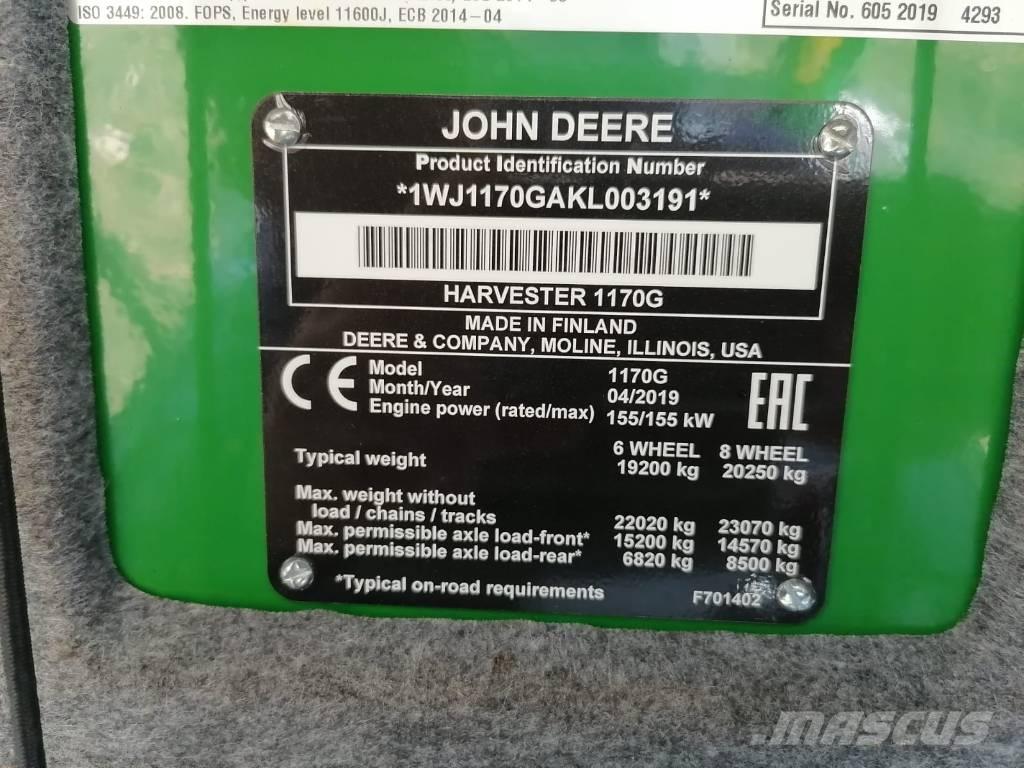 John Deere 1170G Betakarítók