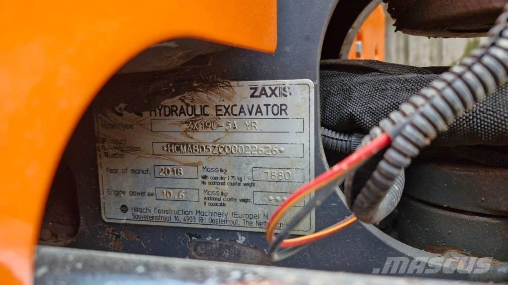 Hitachi ZX 19 U-5 Mini kotrók < 7t