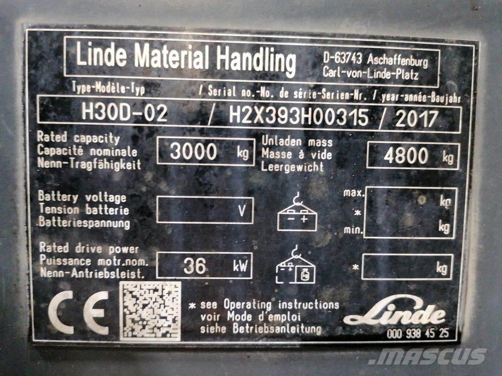 Linde H30D-02 Dízel targoncák