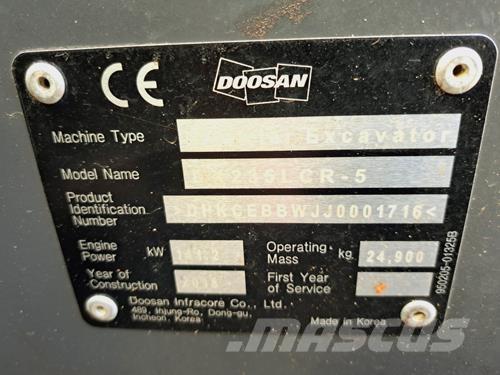 Doosan DX235LCR-5 Lánctalpas kotrók