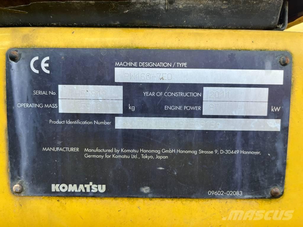 Komatsu PW 160-7 Gumikerekes kotrók