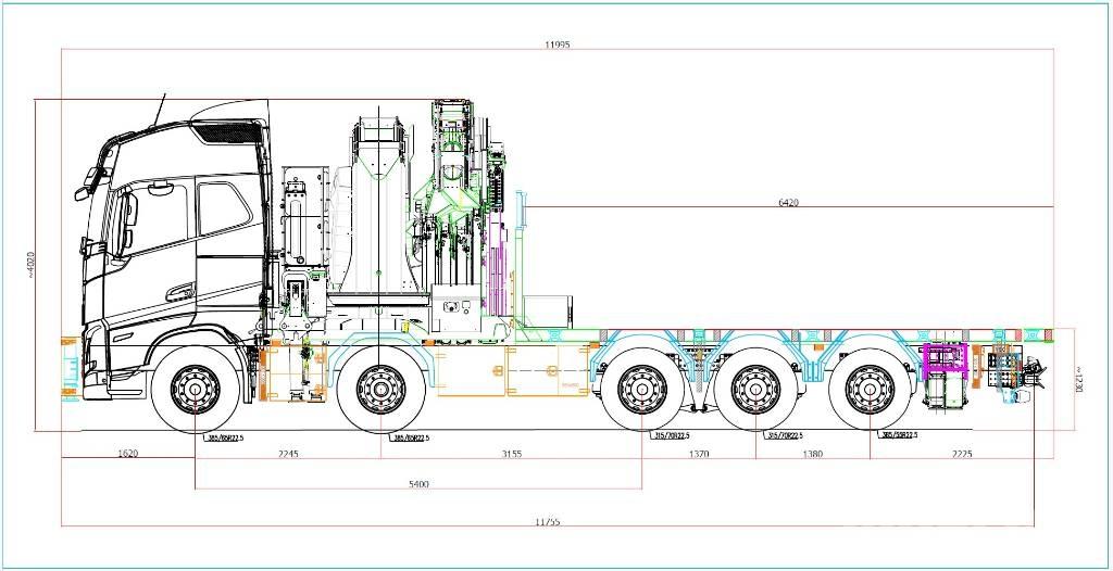 Volvo FH 540 Darus teherautók