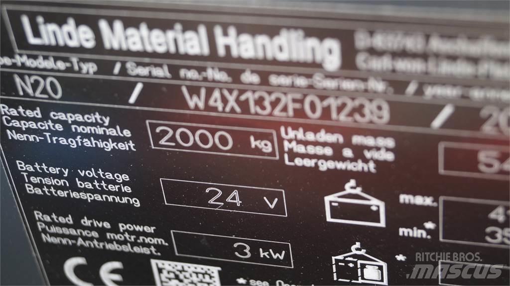 Linde N20 kurz Komissiózó alacsony emelésű targonca