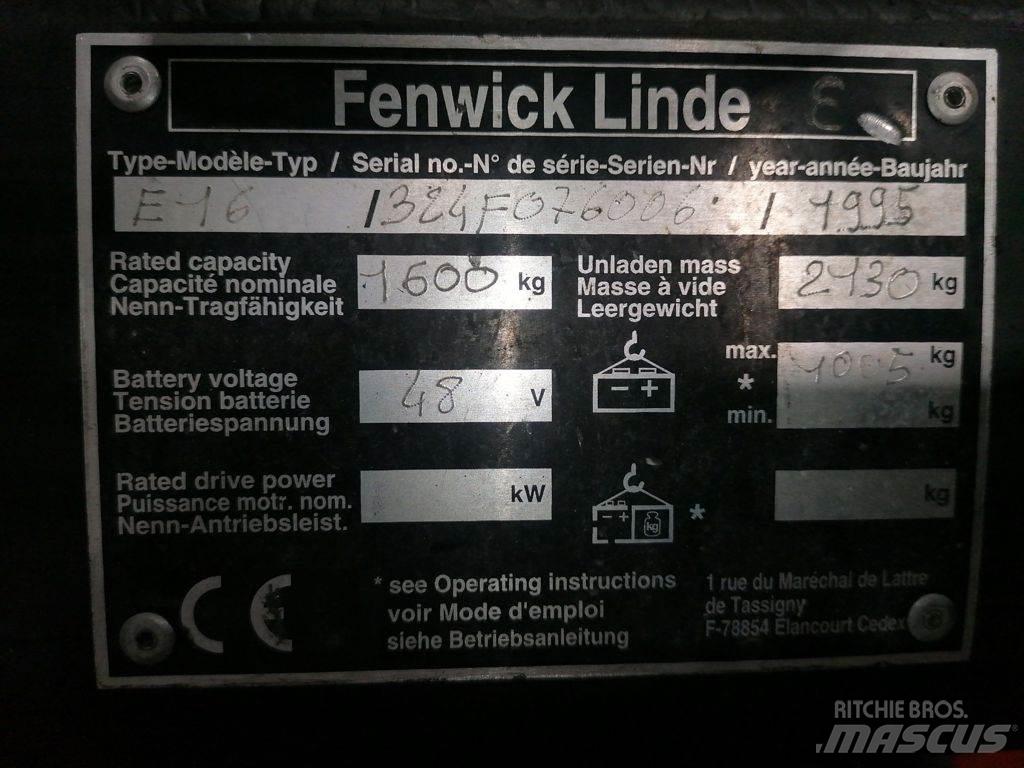 Linde E16 Elektromos targoncák