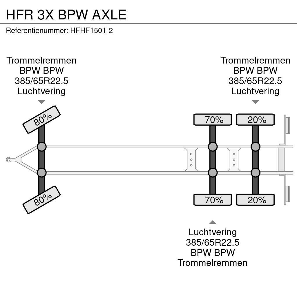 HFR 3X BPW AXLE Platós / Ponyvás pótkocsik