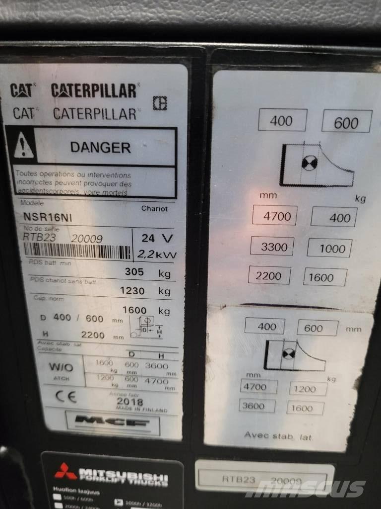 CAT NSR 16NI Elektromos gyalogkíséretű targoncák