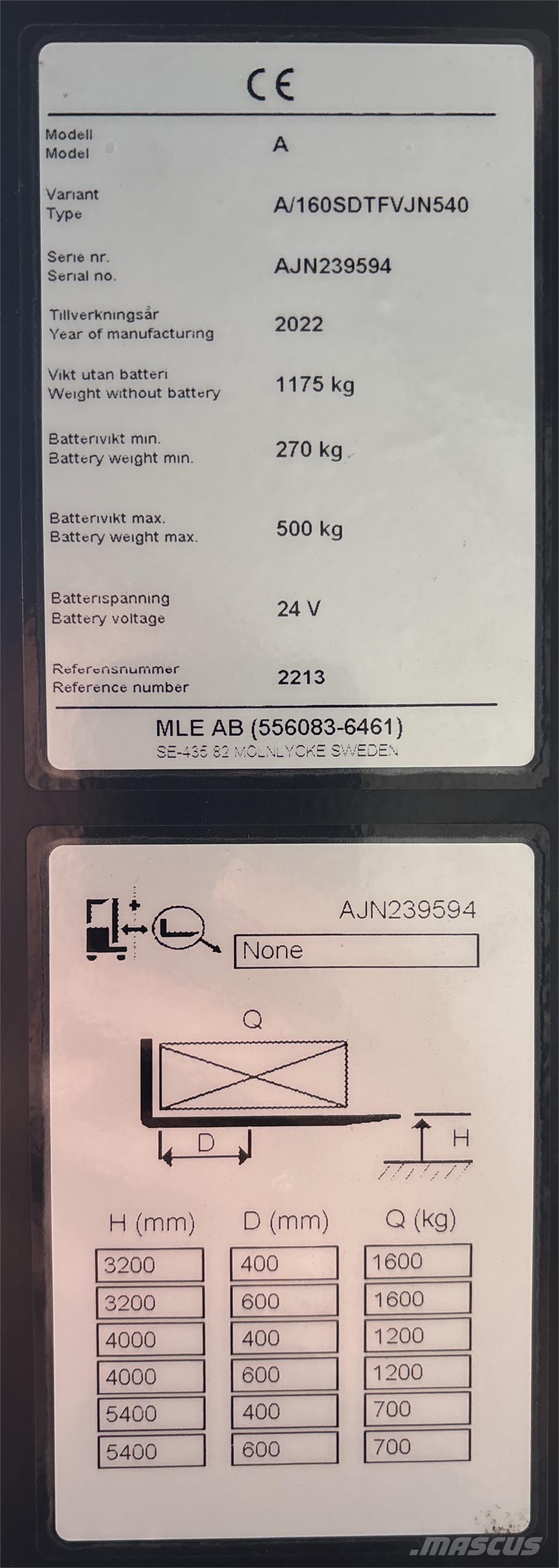 Atlet A160 Elektromos gyalogkíséretű targoncák