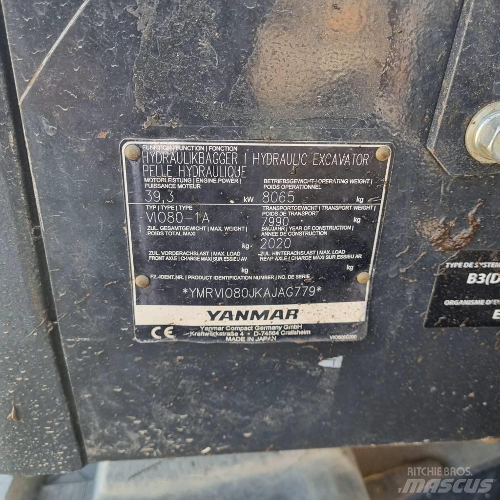 Yanmar Vio 80-1A Közepes (midi) kotrók 7 t - 12 t