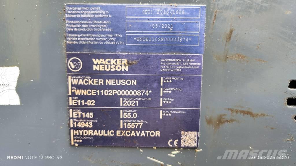 Wacker Neuson ET 145 Lánctalpas kotrók