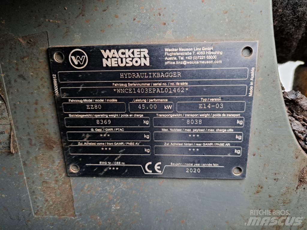 Wacker Neuson EZ80 Lánctalpas kotrók