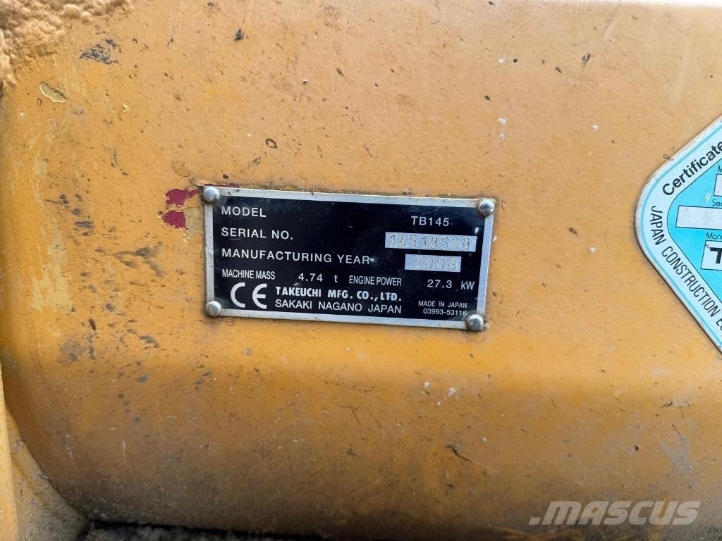 Takeuchi TB 145 Mini kotrók < 7t