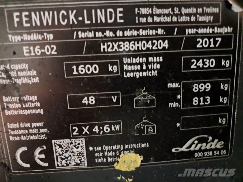 Linde E16-02 Elektromos targoncák