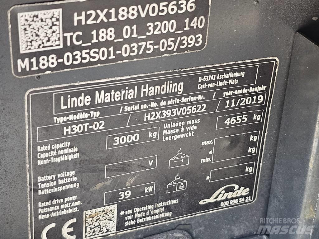 Linde H30T-02 Gázüzemű targoncák