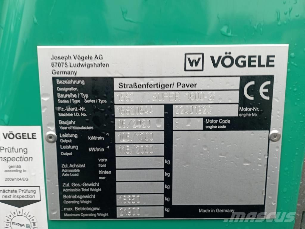 Vögele Super 1600-3i Aszfalt terítõ gépek