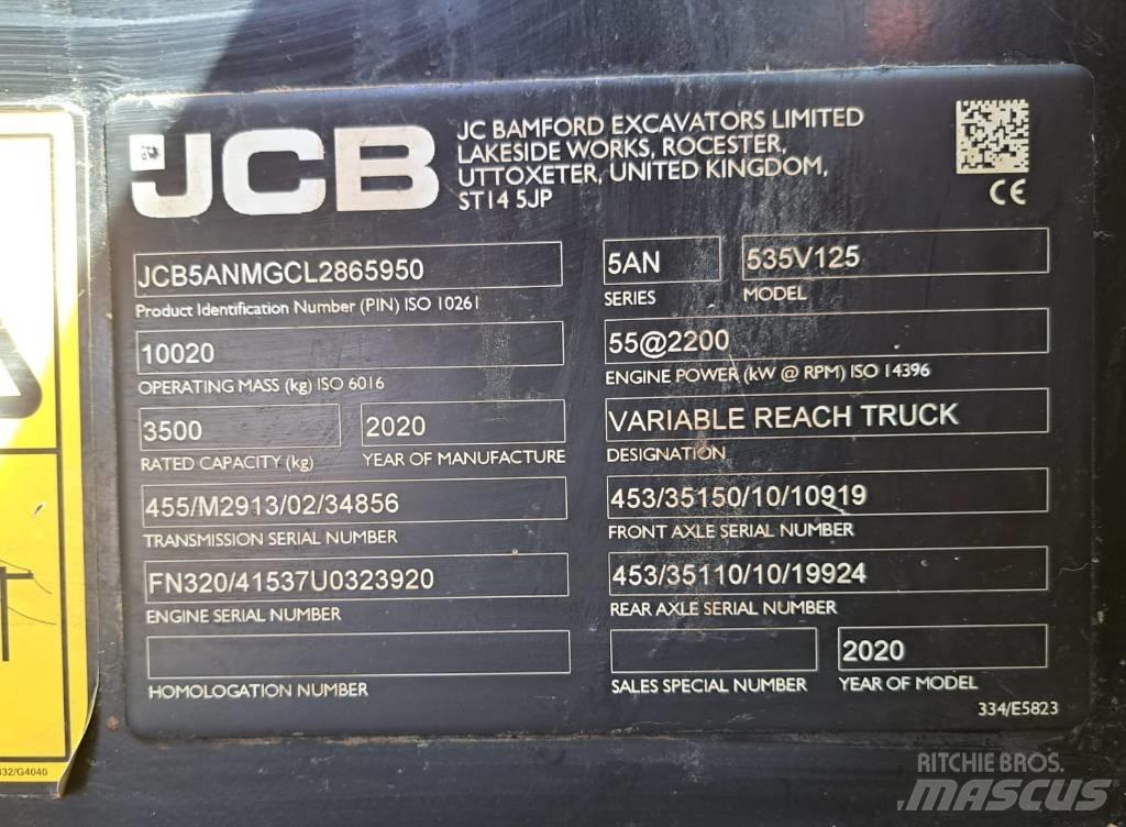 JCB 535 V 125 Teleszkópos rakodók