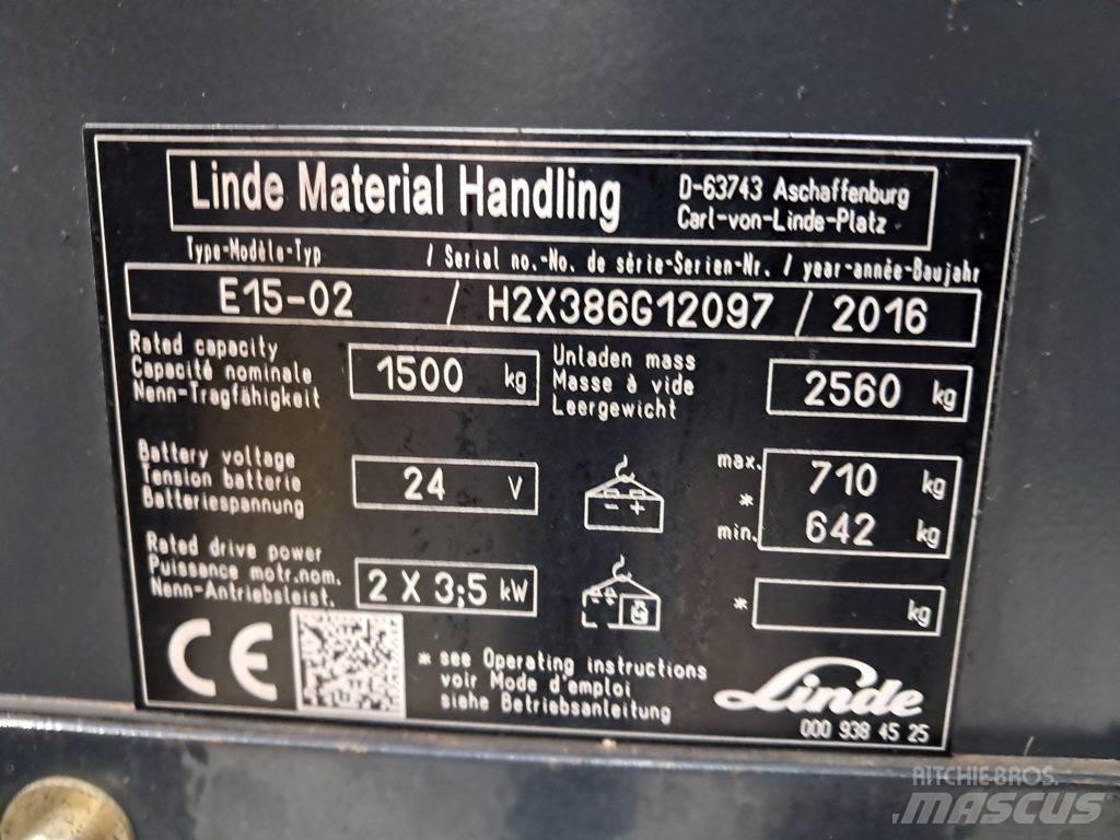 Linde E15-02 Elektromos targoncák
