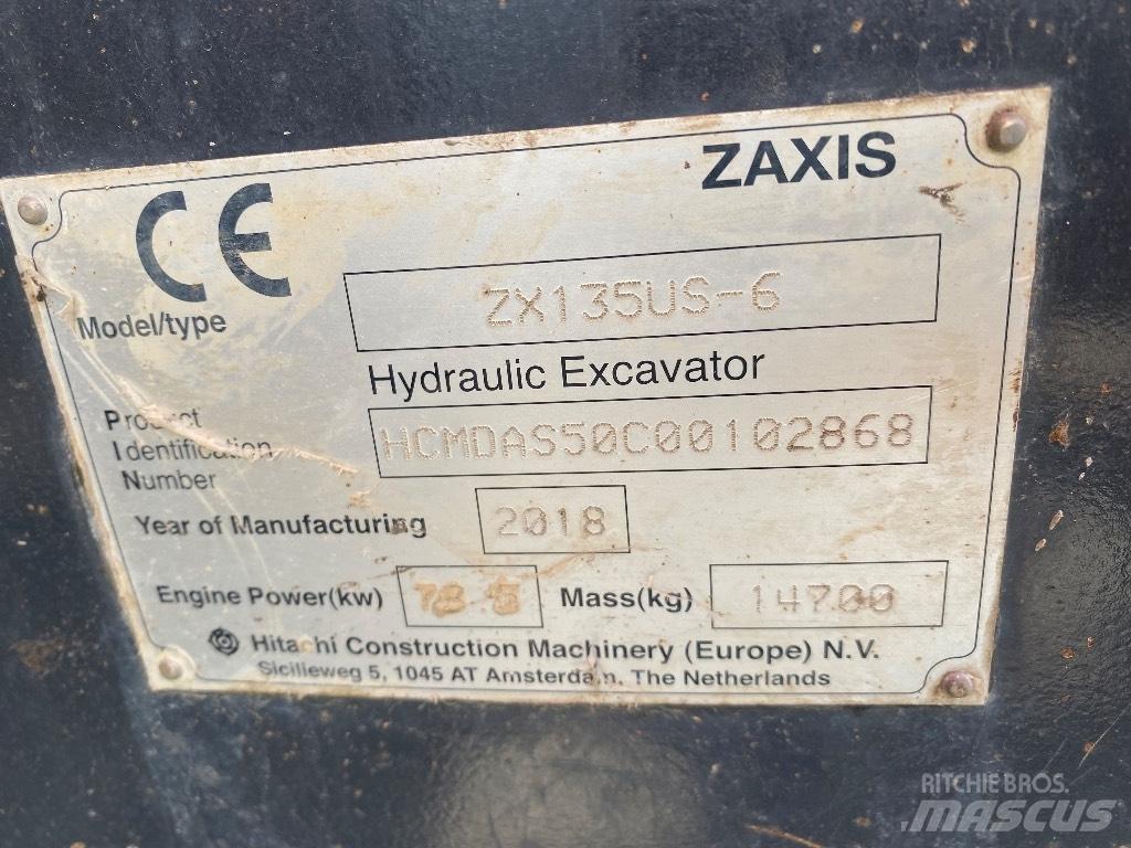 Hitachi ZX 135 US-6 Lánctalpas kotrók