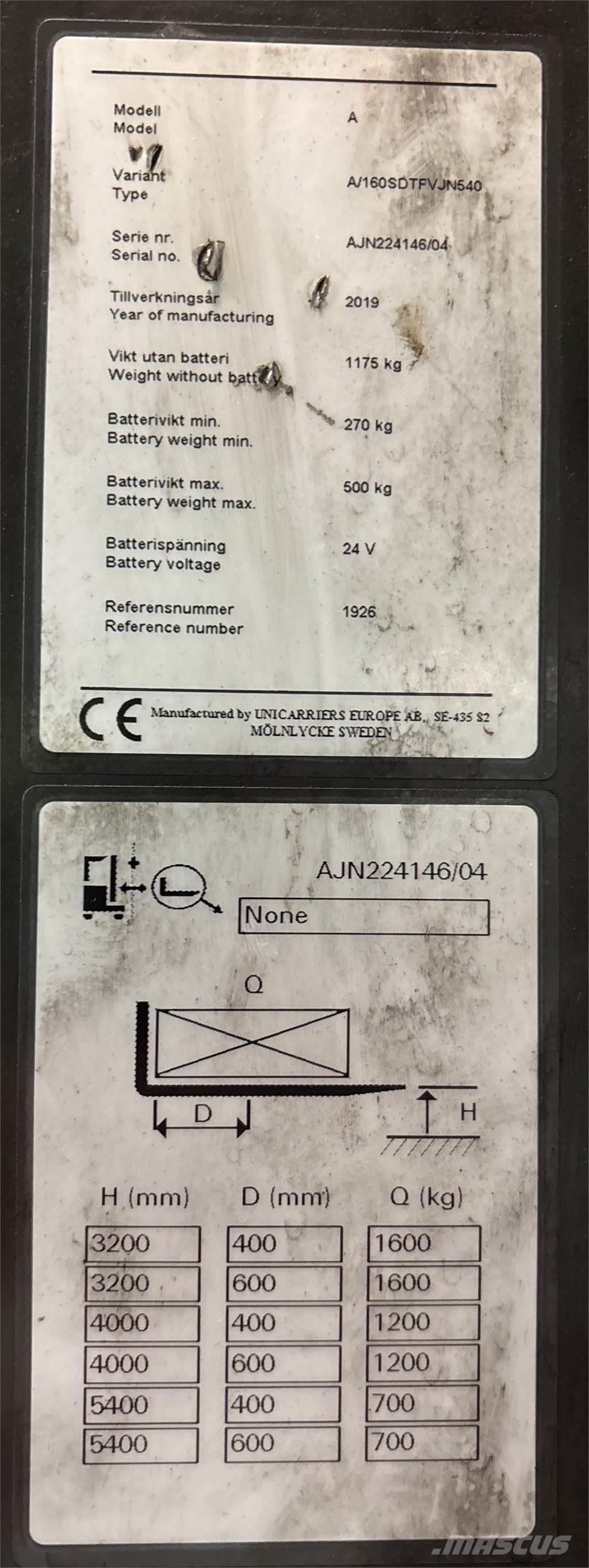 Atlet A160 Elektromos gyalogkíséretű targoncák