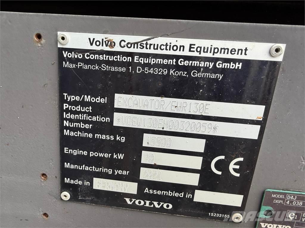 Volvo EWR130E Gumikerekes kotrók
