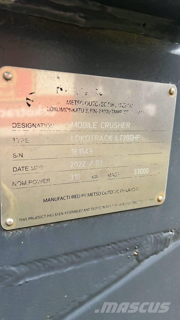 Metso LT 200 HP Mobil törőgépek