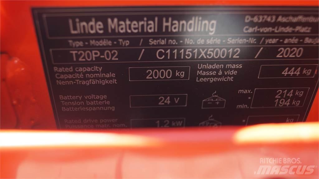 Linde T20P Alacsony emelőkocsi