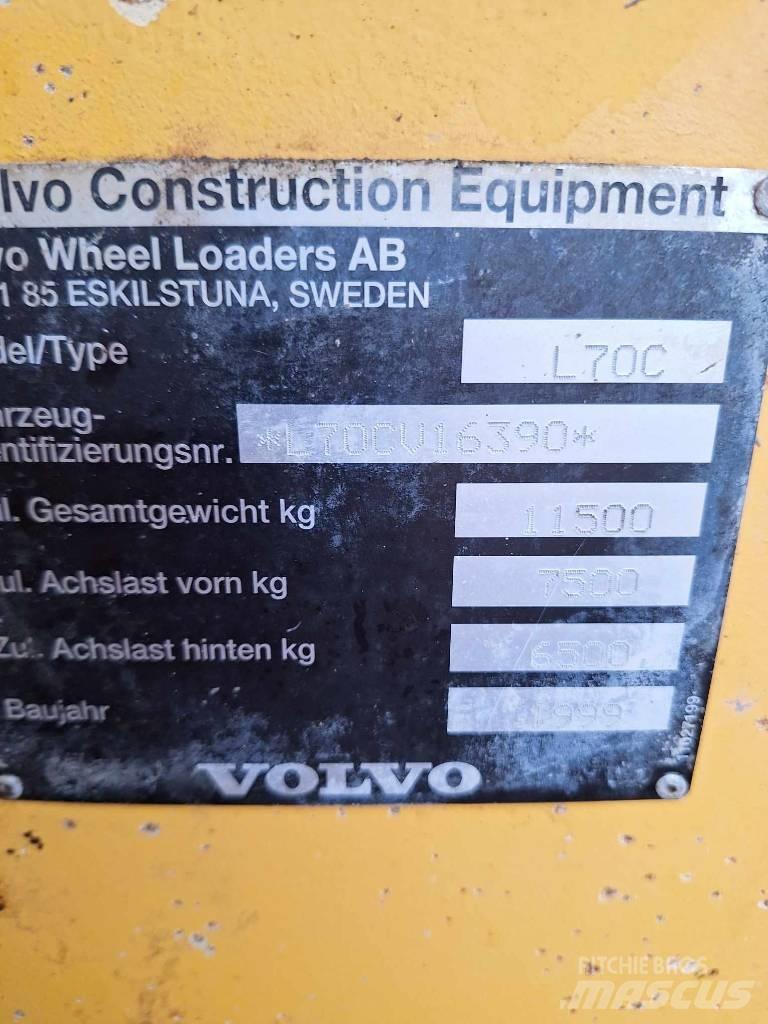 Volvo L 70 C Gumikerekes homlokrakodók