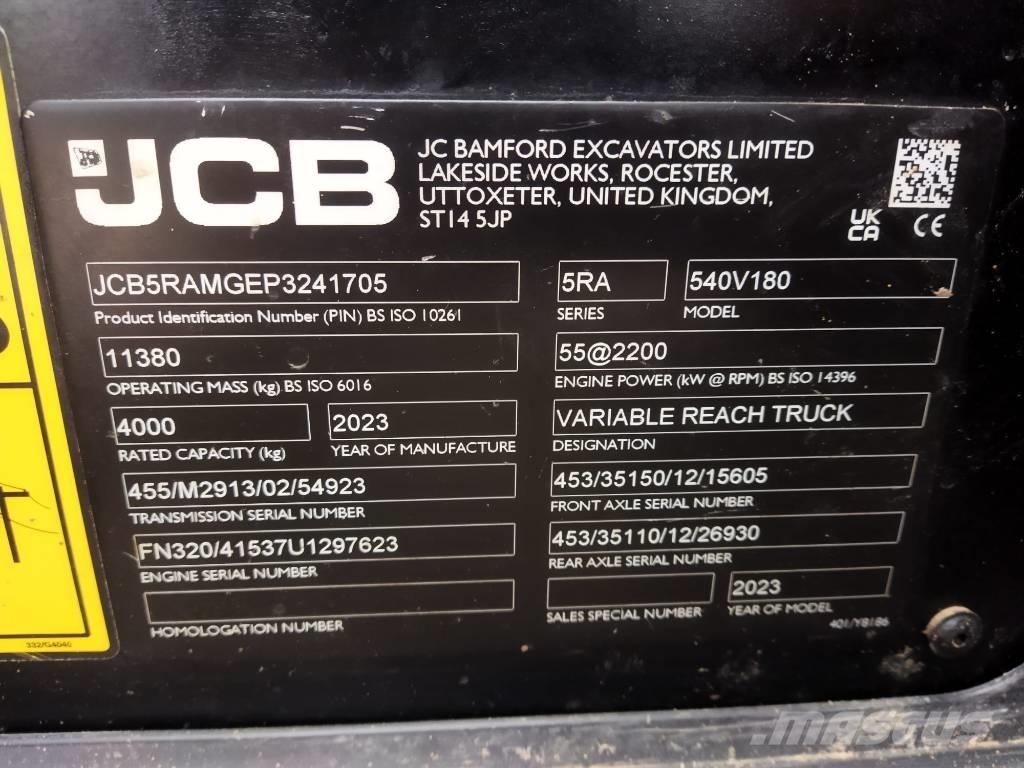 JCB 540.180 Teleszkópos rakodók