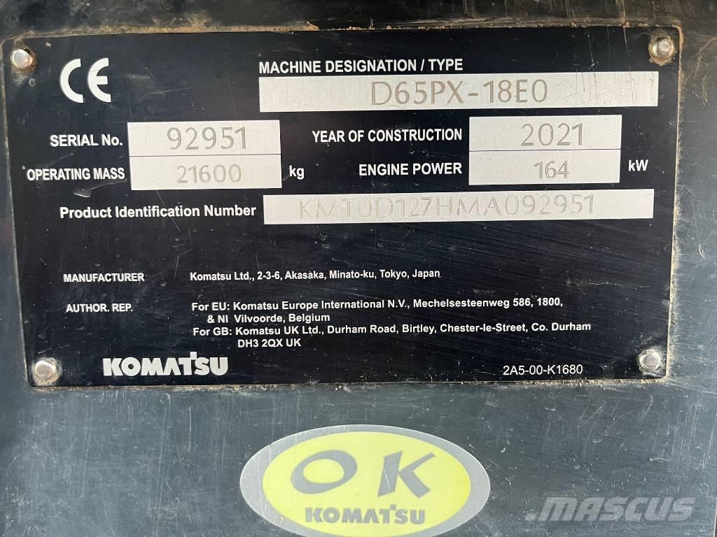 Komatsu D65PX-18E0 lánctalpas dózerek