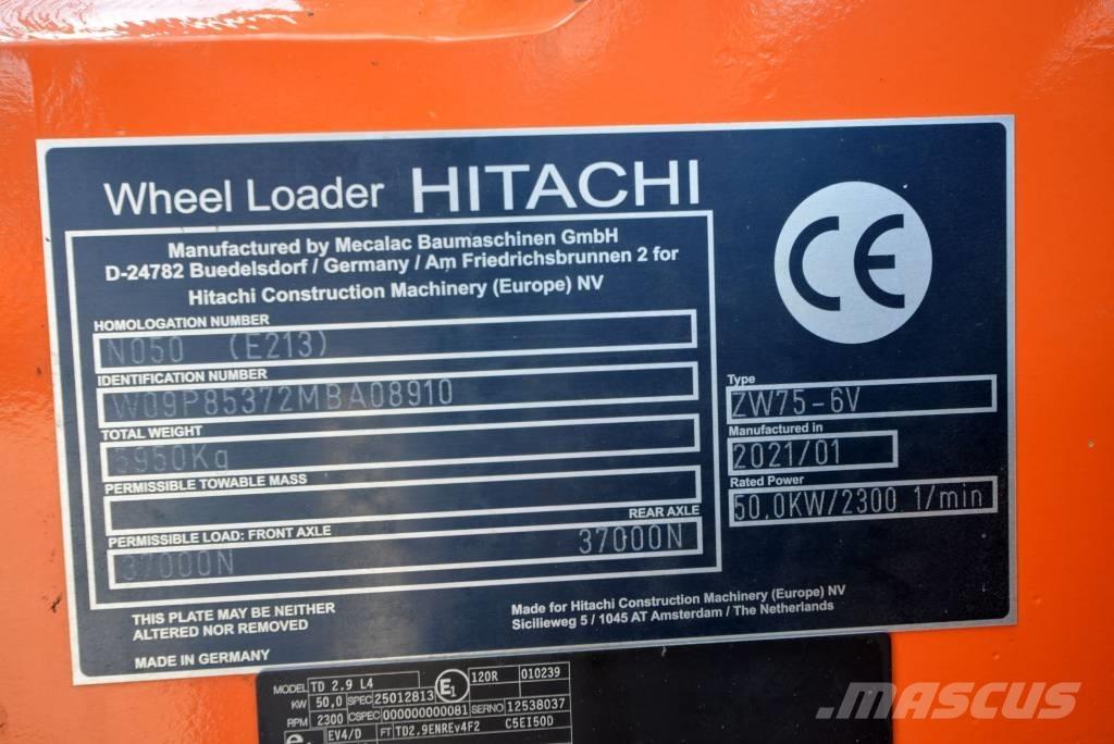 Hitachi ZW 75-6 Gumikerekes homlokrakodók
